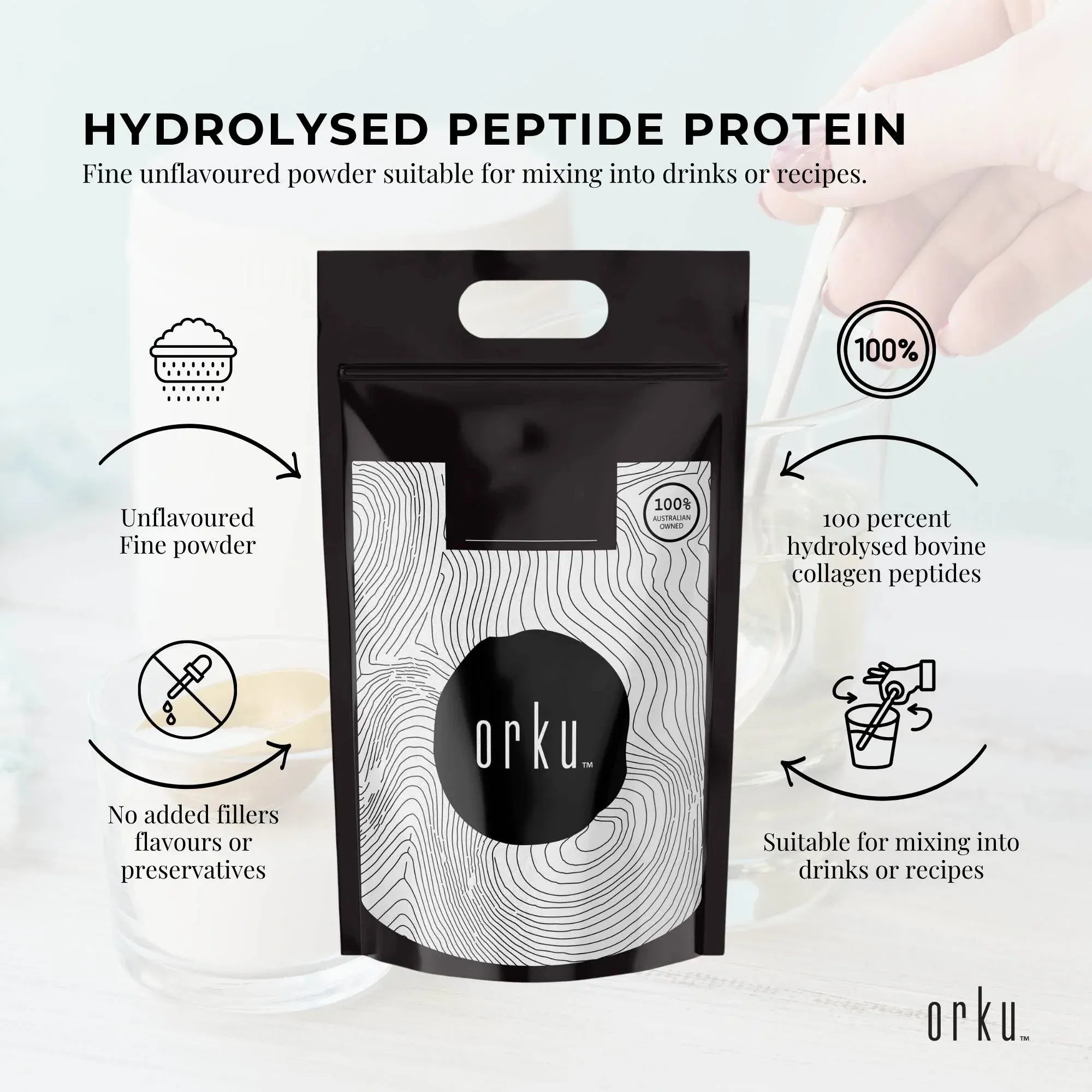 Orku 20Kg Bovine Collagen Peptides Powder Hydrolysed Protein Unflavoured V238-SUPDZ-40309171716176