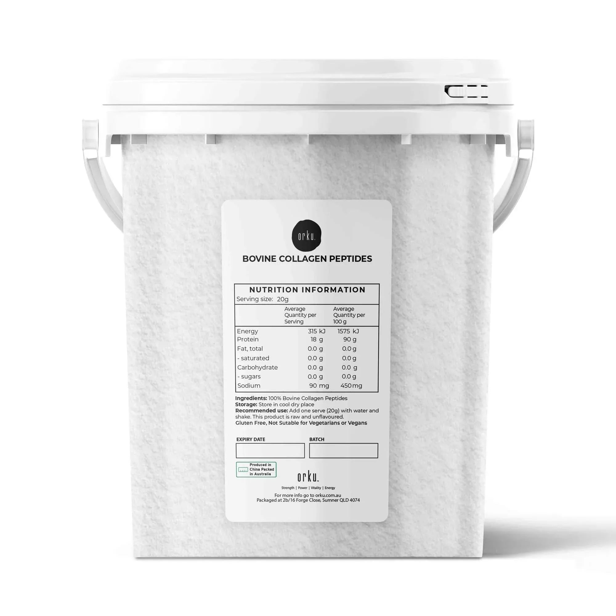 Orku 600g Bovine Collagen Peptides Powder Tub Hydrolysed Protein V238-SUPDZ-40309172207696