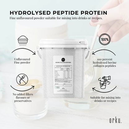 Orku 600g Bovine Collagen Peptides Powder Tub Hydrolysed Protein V238-SUPDZ-40309172207696