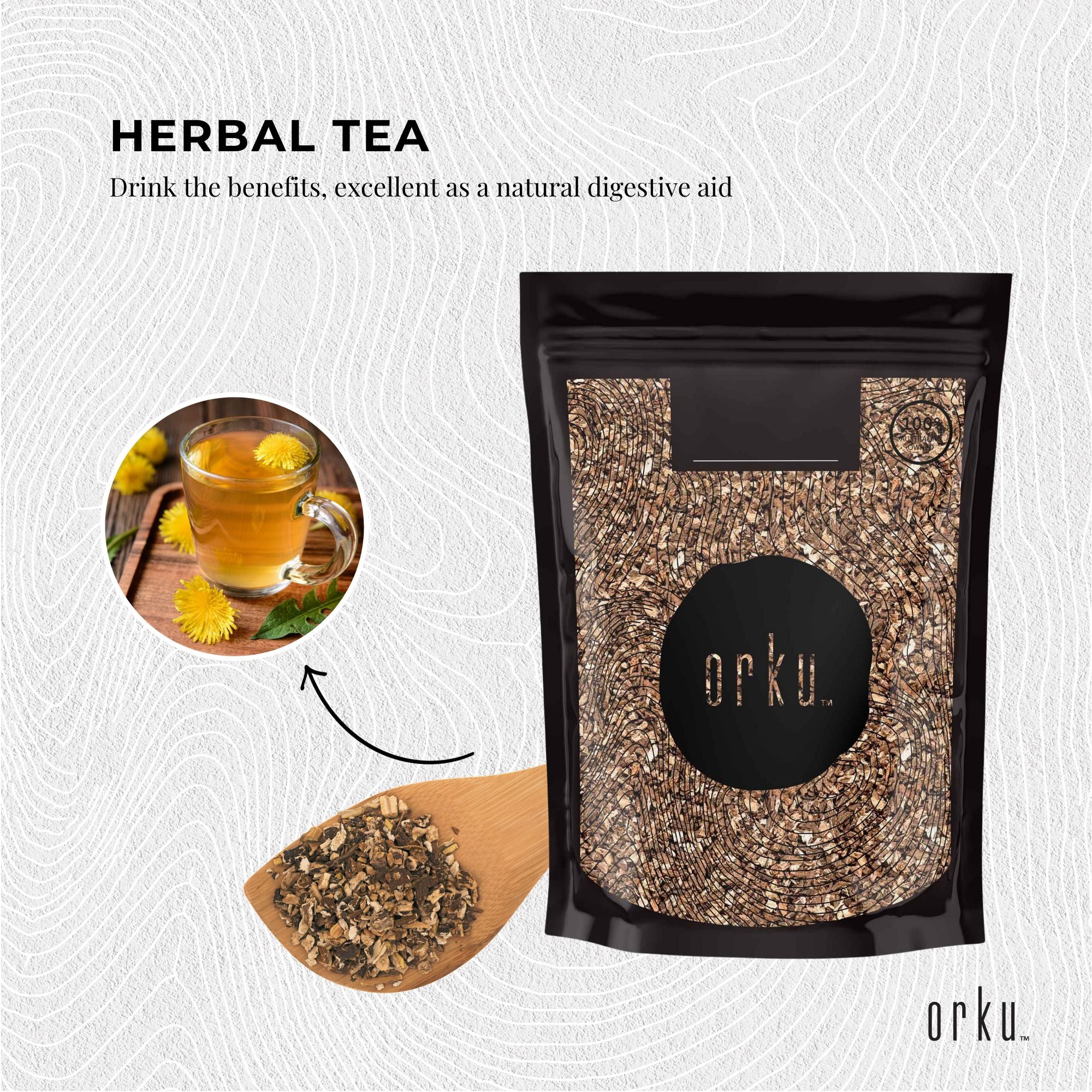 100g Organic Dandelion Root - Dried Raw Herbal Tea Supplement V238-SUPDZ-40319451005008