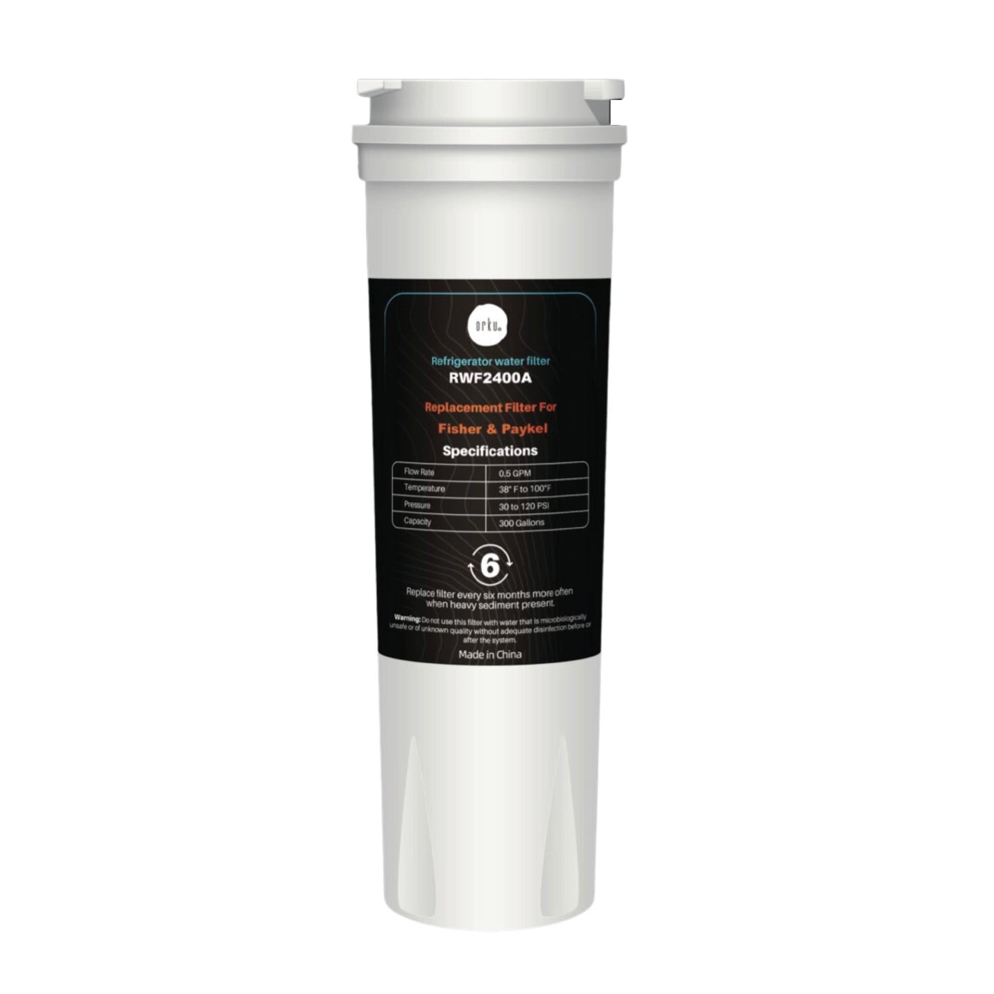 Orku Fridge Water Filter Cartridge for Fisher & Paykel RWF2400A 836848 836860 V238-SUPDZ-40354183184464