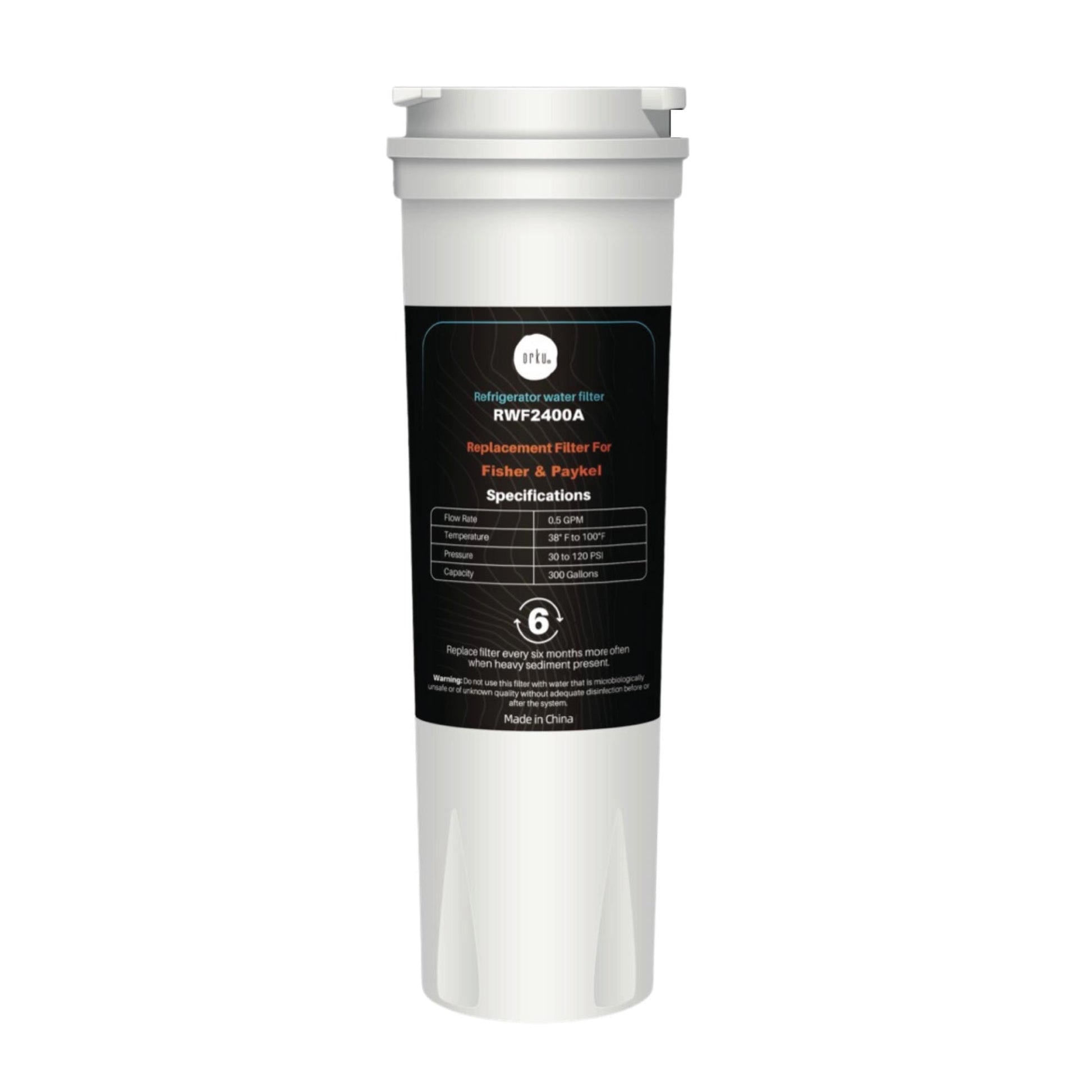 Orku Fridge Water Filter Cartridge for Fisher & Paykel RWF2400A 836848 836860 V238-SUPDZ-40354183184464
