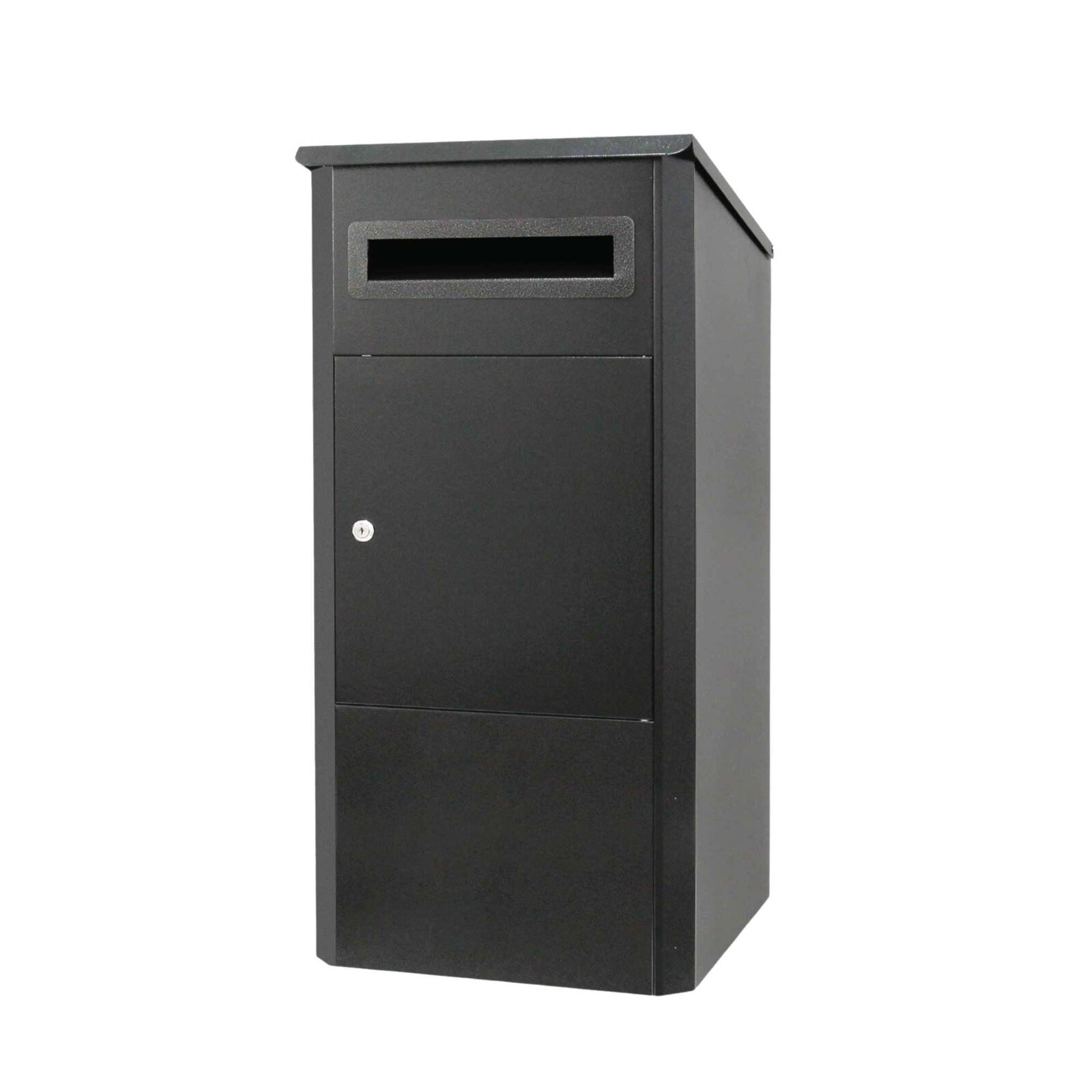 Parcel Delivery Drop Box Mailbox - Secure Home Package Locker 38x38x90cm Black V238-SUPDZ-40376876040272
