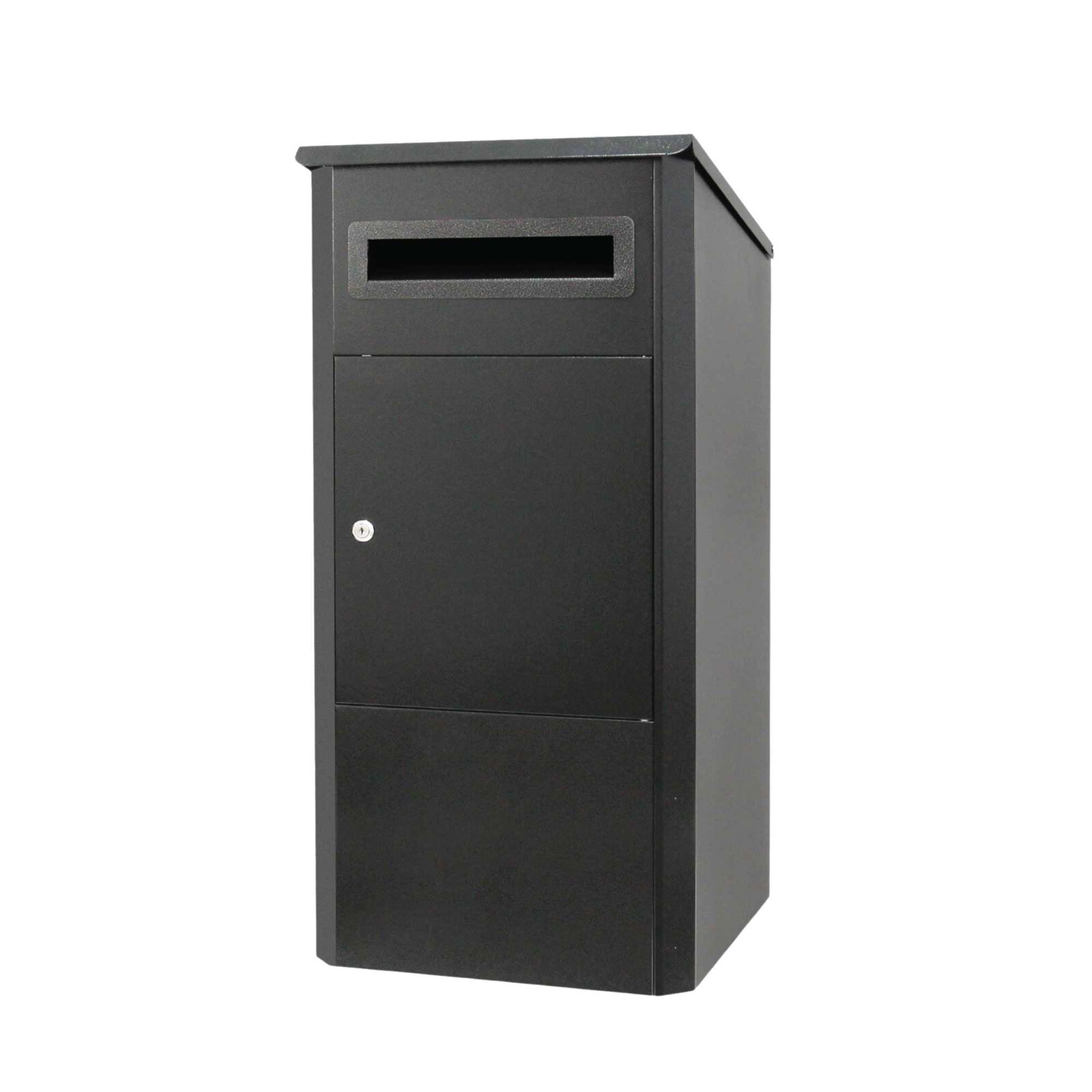 Parcel Delivery Drop Box Mailbox - Secure Home Package Locker 38x38x90cm Black V238-SUPDZ-40376876040272