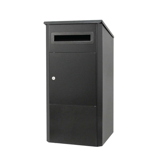 Parcel Delivery Drop Box Mailbox - Secure Home Package Locker 38x38x90cm Black V238-SUPDZ-40376876040272
