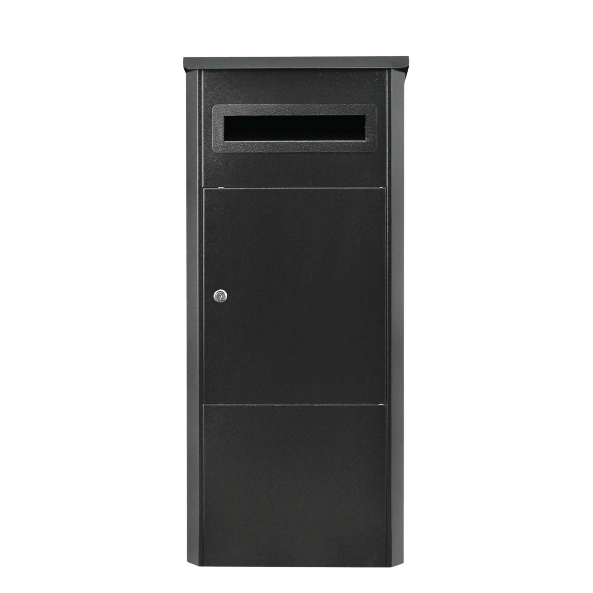 Parcel Delivery Drop Box Mailbox - Secure Home Package Locker 38x38x90cm Black V238-SUPDZ-40376876040272