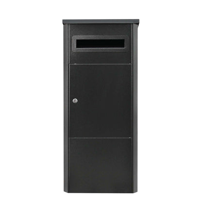 Parcel Delivery Drop Box Mailbox - Secure Home Package Locker 38x38x90cm Black V238-SUPDZ-40376876040272