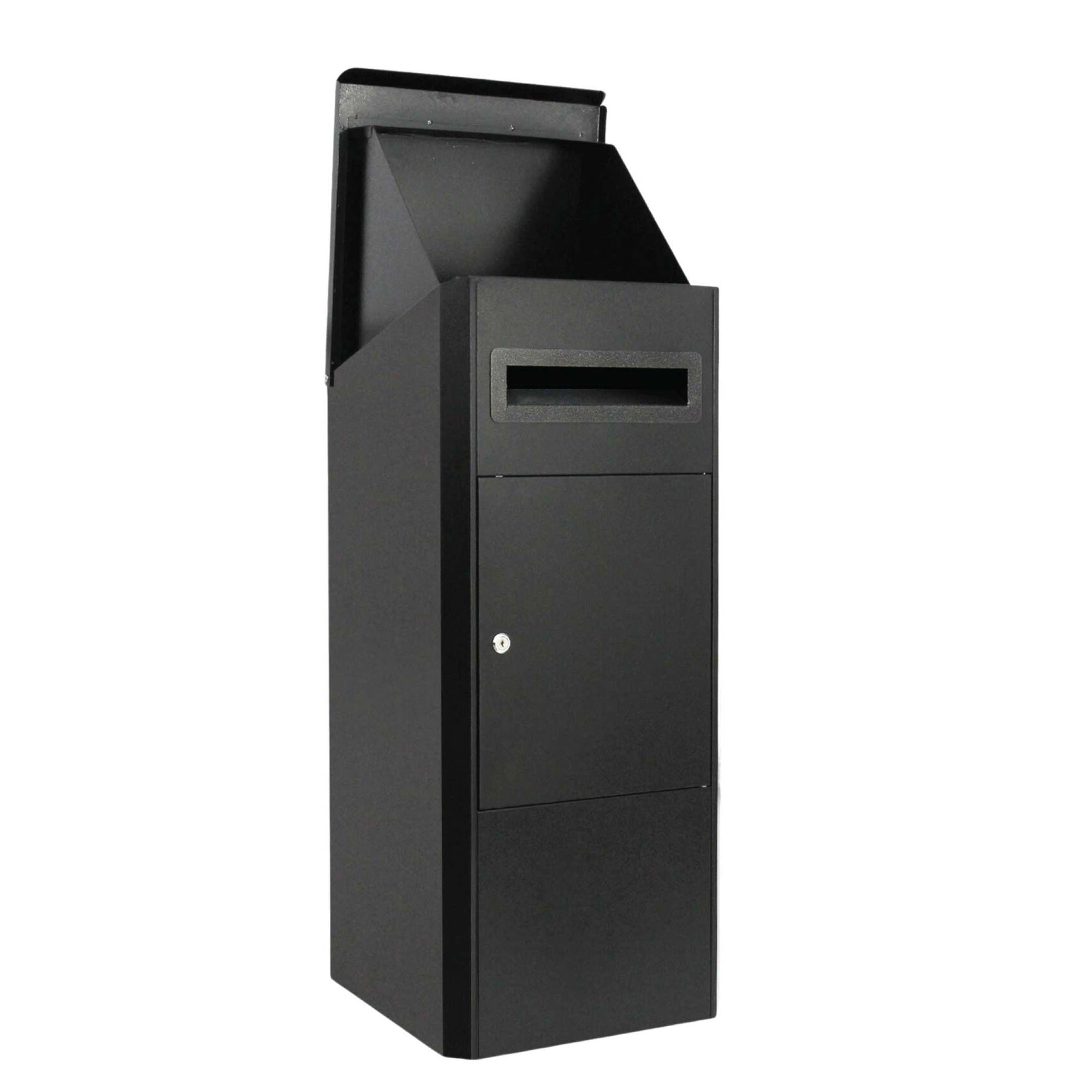 Parcel Delivery Drop Box Mailbox - Secure Home Package Locker 38x38x90cm Black V238-SUPDZ-40376876040272