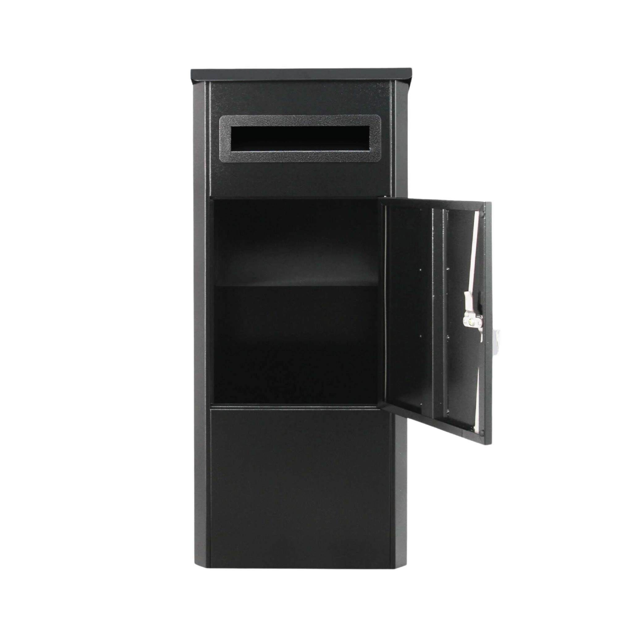 Parcel Delivery Drop Box Mailbox - Secure Home Package Locker 38x38x90cm Black V238-SUPDZ-40376876040272
