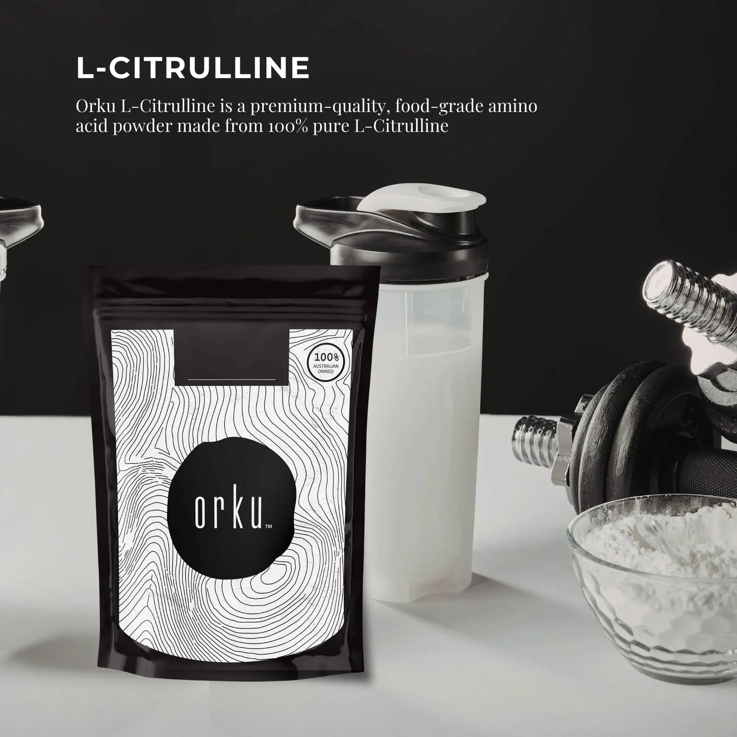 Orku 100g L-Citrulline Powder Buckets - 100 % Pure Food Grade Amino Acid V238-SUPDZ-40426159439952