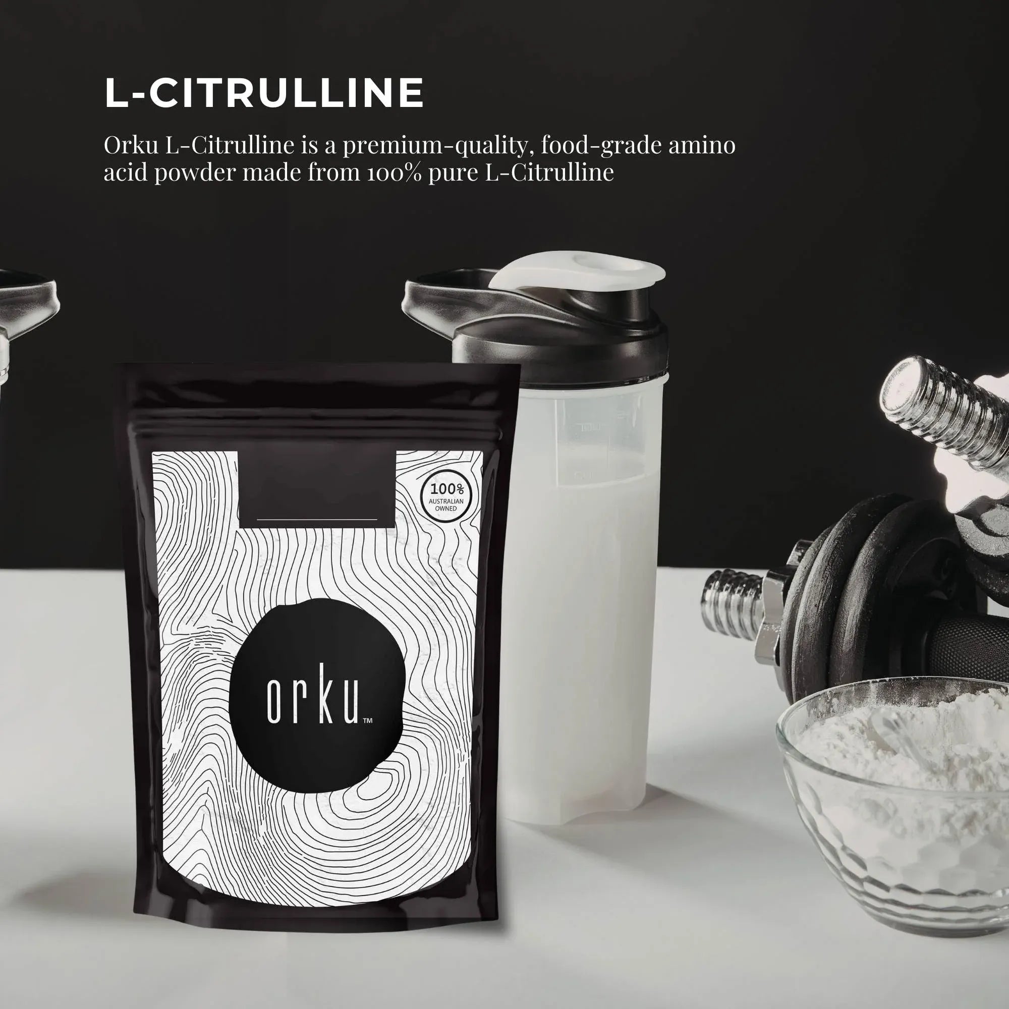 Orku 100g L-Citrulline Powder Buckets - 100 % Pure Food Grade Amino Acid V238-SUPDZ-40426159439952