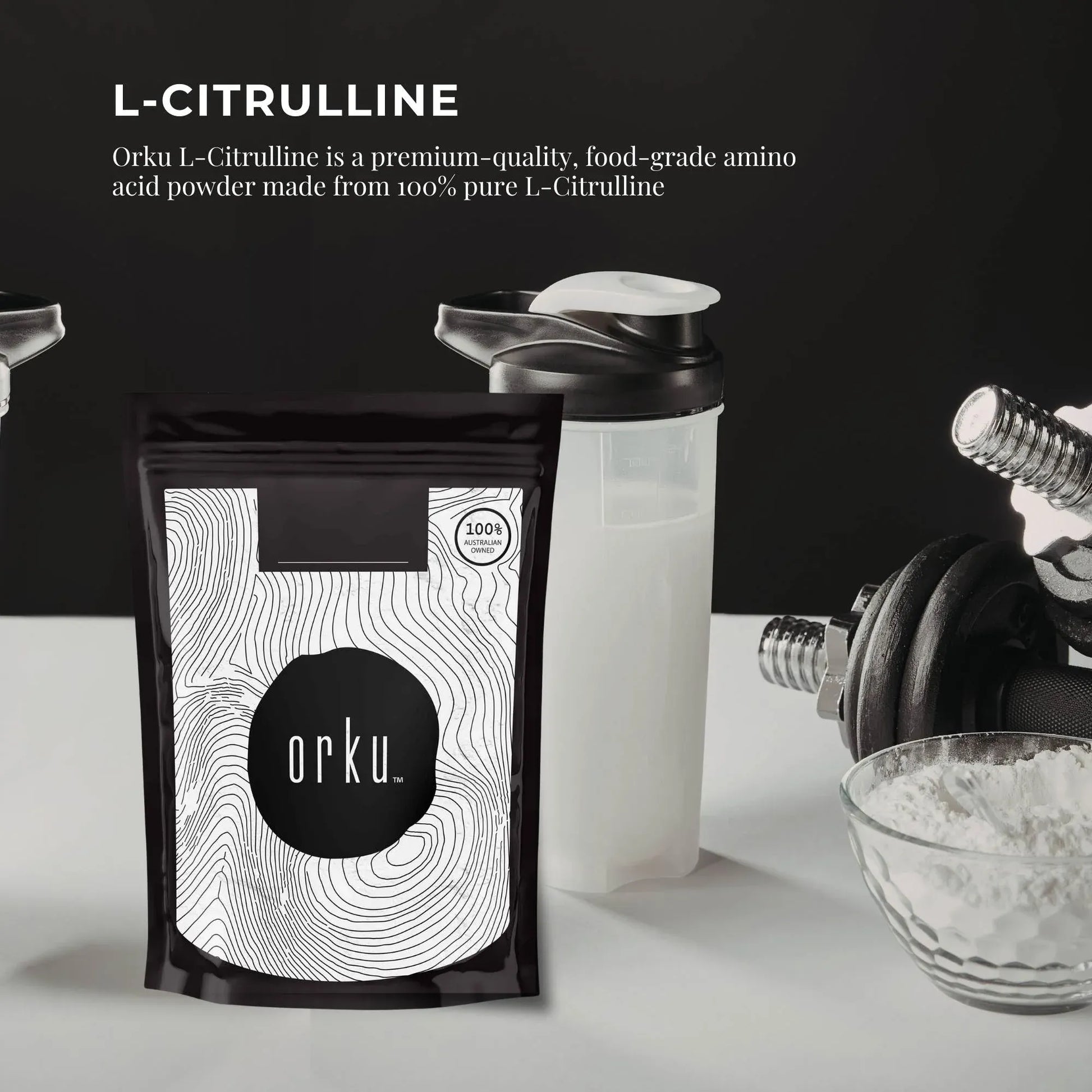 Orku 2Kg L-Citrulline Powder Buckets - 100 % Pure Food Grade Amino Acid V238-SUPDZ-40426183098448