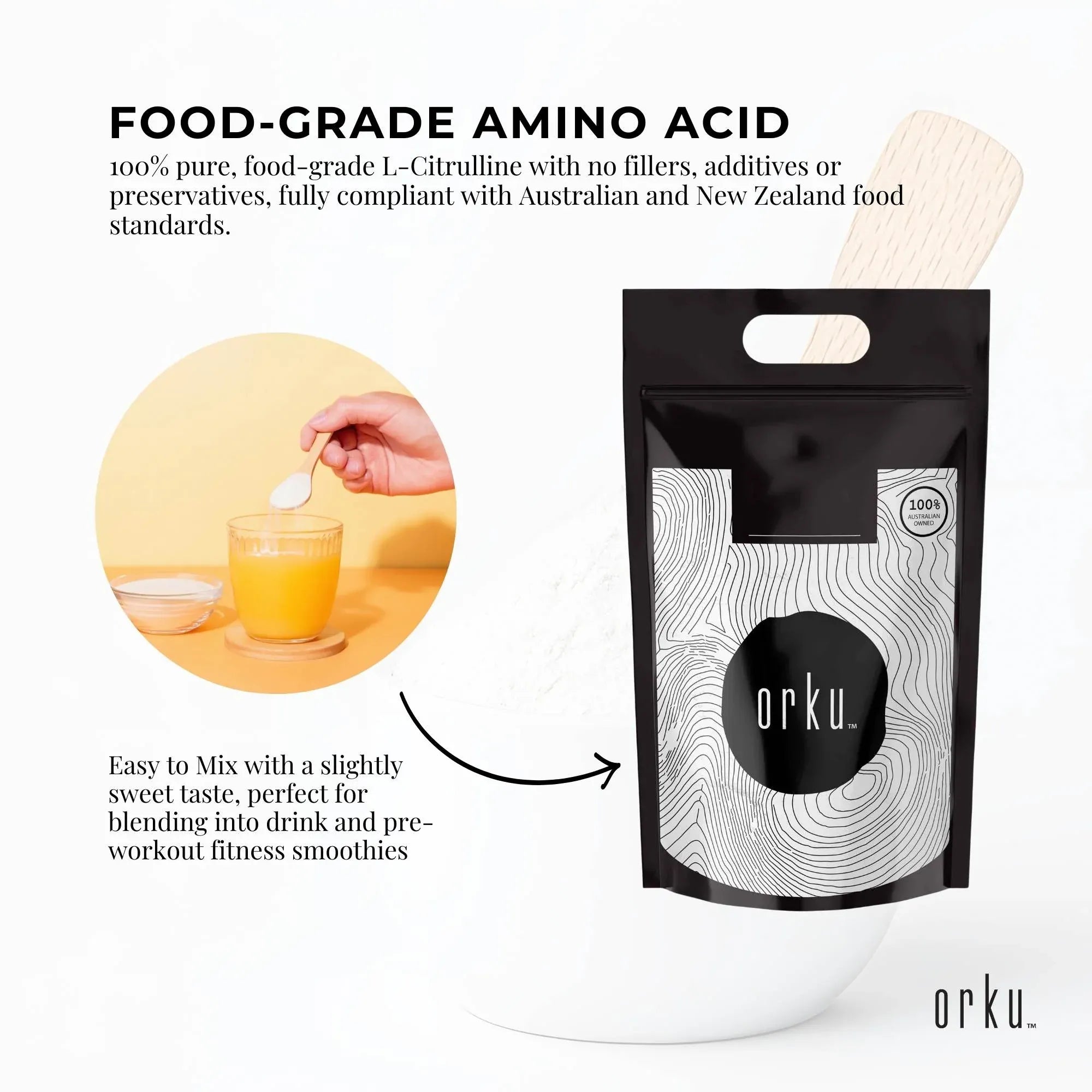 Orku 10Kg L-Citrulline Powder Buckets - 100 % Pure Food Grade Amino Acid V238-SUPDZ-40426184507472