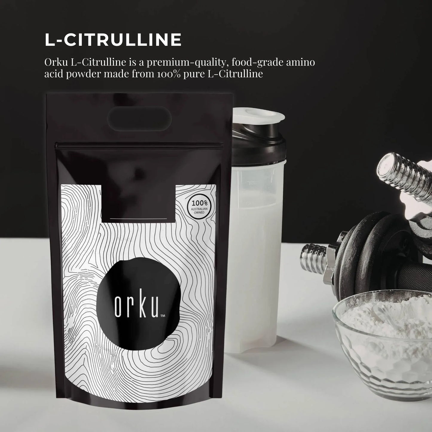 Orku 5Kg L-Citrulline Powder Buckets - 100 % Pure Food Grade Amino Acid V238-SUPDZ-40426292445264