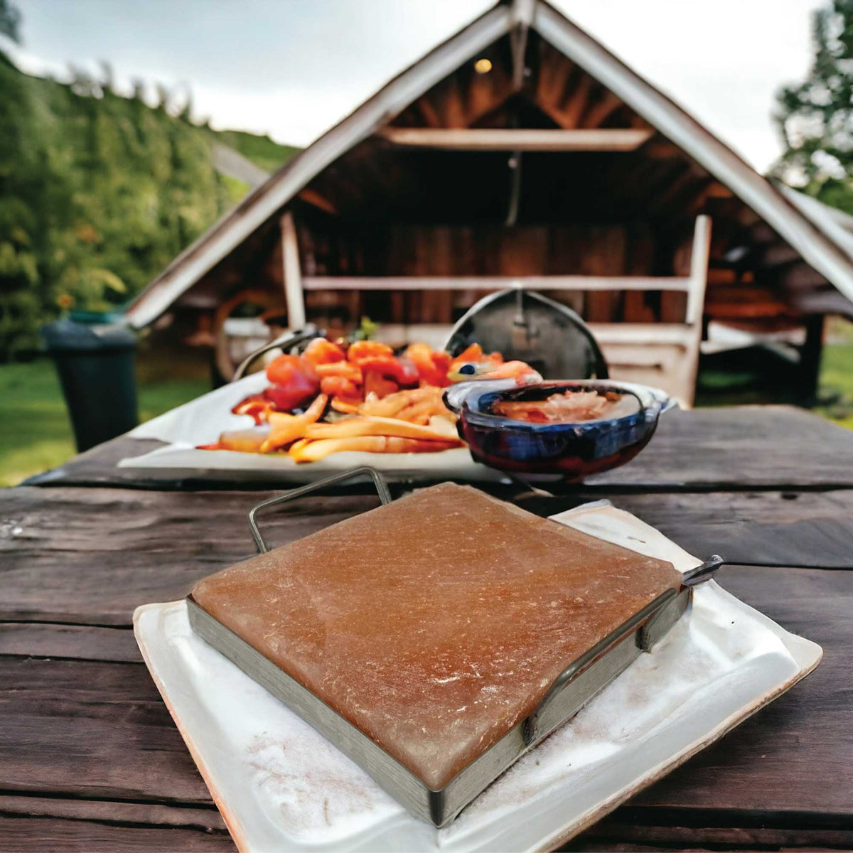 Himalayan Pink Salt Cooking Block 21 x 21 x 3cm - Square Slab Tile V238-SUPDZ-40488153579600
