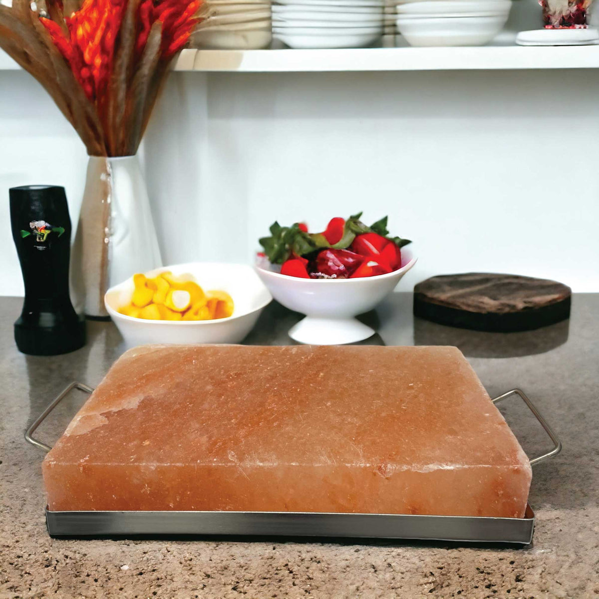 Himalayan Pink Salt Cooking Block 31 x 21 x 5cm - Rectangle Slab Tile V238-SUPDZ-40488177795152