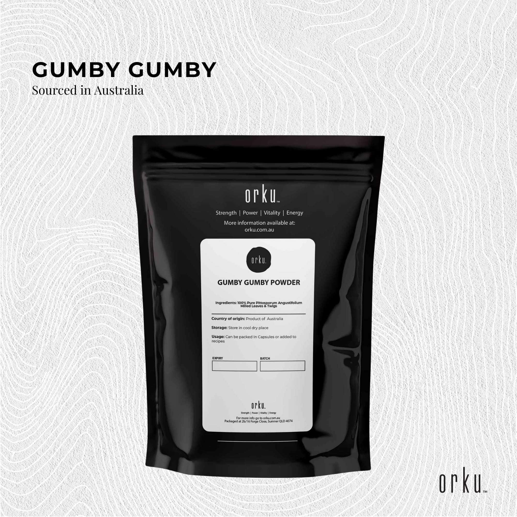 1Kg Gumby Gumby Pure Powder - Gumbi Aboriginal Plant Pittosporum Angustifolum V238-SUPDZ-40497104781392
