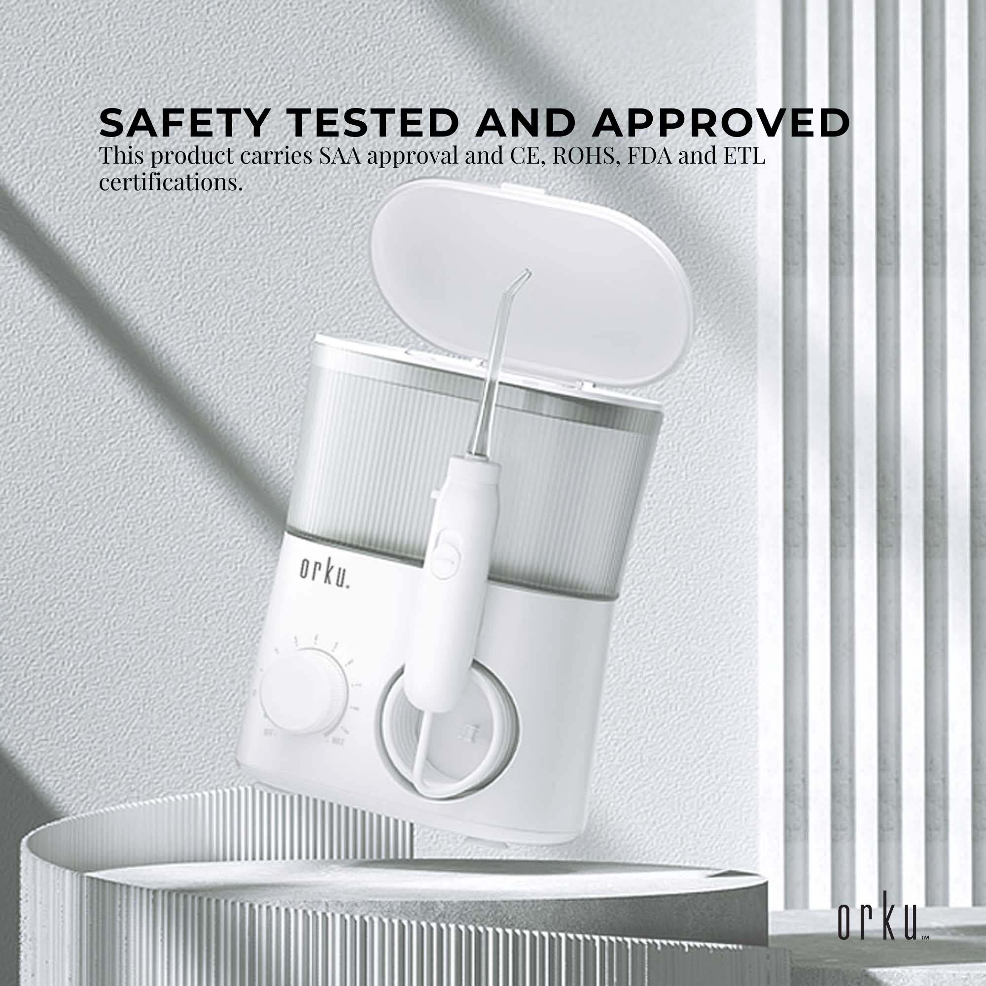 Water Jet Dental Flosser 600ml White - Electric Oral Pressure Tooth Irrigator V238-SUPDZ-40499264258128