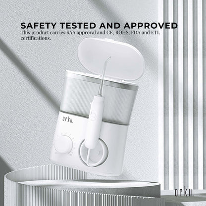 Water Jet Dental Flosser 600ml White - Electric Oral Pressure Tooth Irrigator V238-SUPDZ-40499264258128