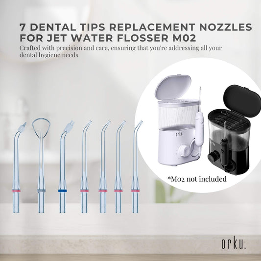 7 Dental Tips Replacement Nozzles for Jet Water Flosser M02 V238-SUPDZ-40505573572688