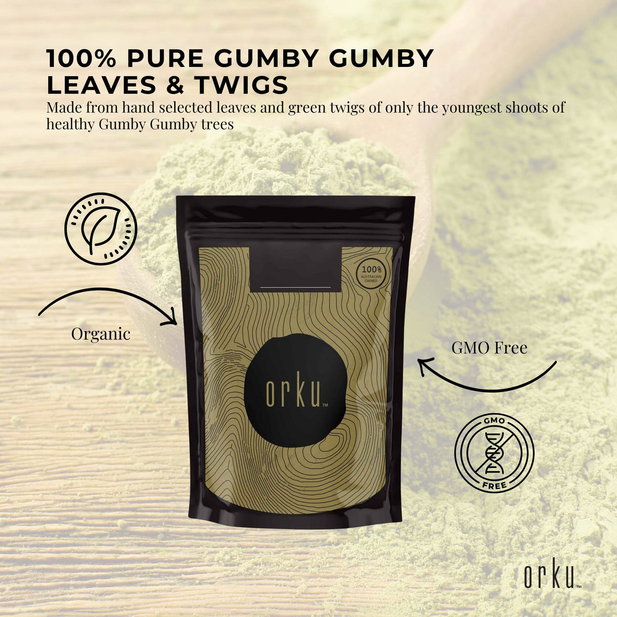 2Kg Gumby Gumby Pure Powder - Gumbi Aboriginal Plant Pittosporum Angustifolum V238-SUPDZ-40510413144144