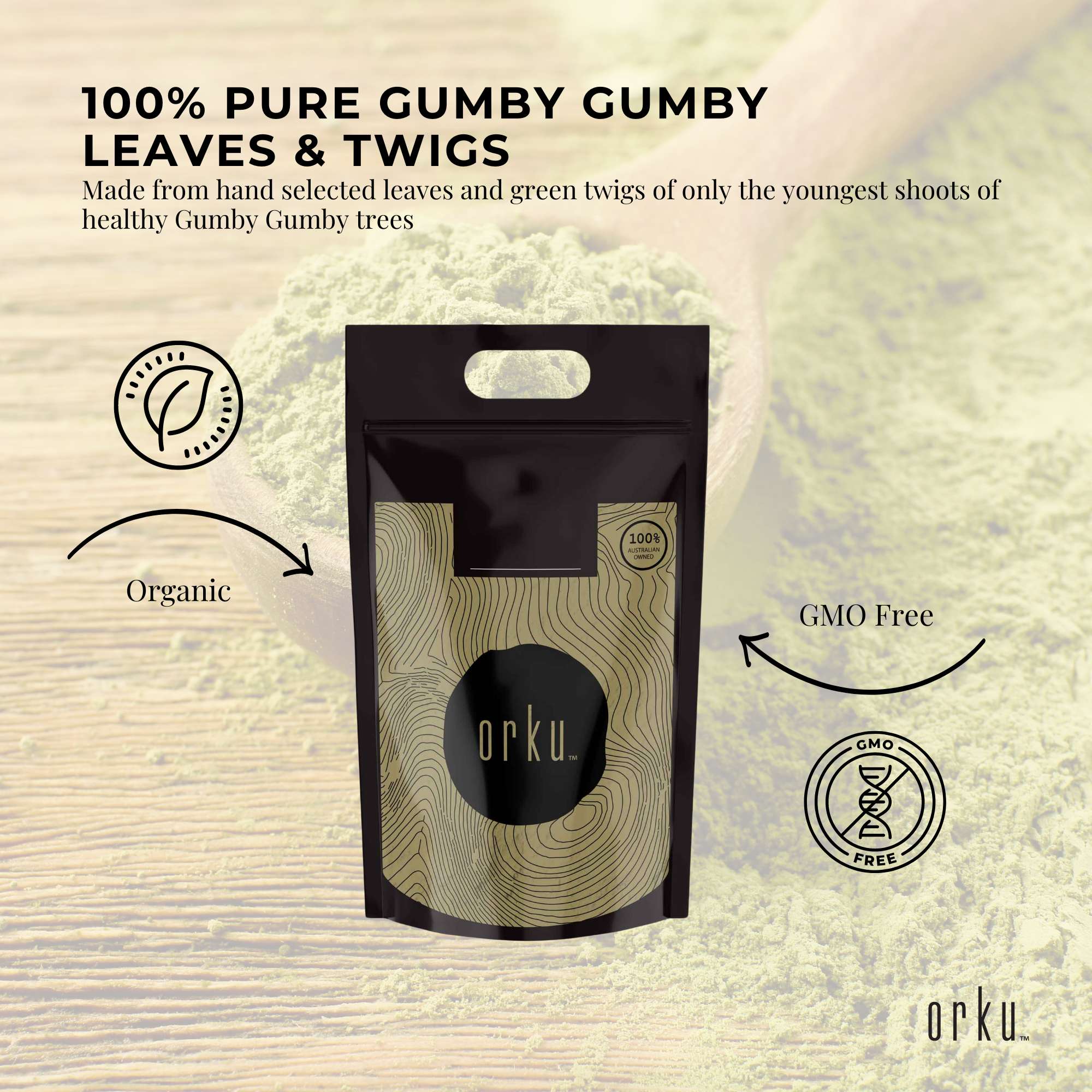 5Kg Gumby Gumby Pure Powder - Gumbi Aboriginal Plant Pittosporum Angustifolum V238-SUPDZ-40510413537360