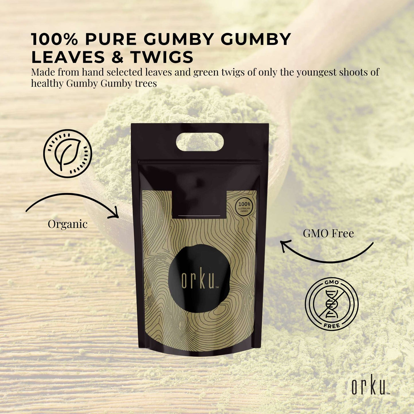 20Kg Gumby Gumby Pure Powder - Gumbi Aboriginal Plant Pittosporum Angustifolum V238-SUPDZ-40510414028880