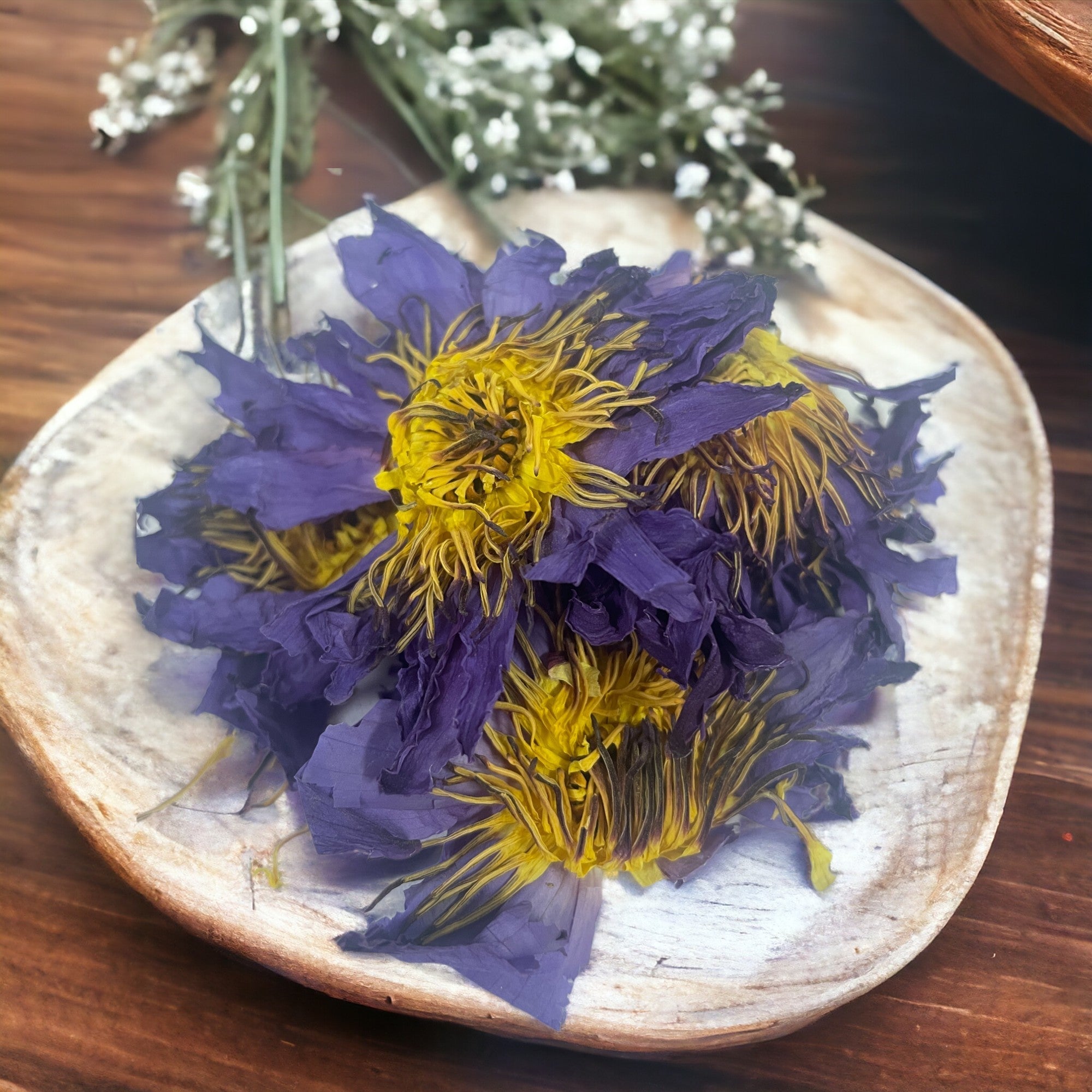 Orku 100g Dried Blue Lotus Flowers - Whole Open Lily Nymphaea Caerulea V238-SUPDZ-40548241702992
