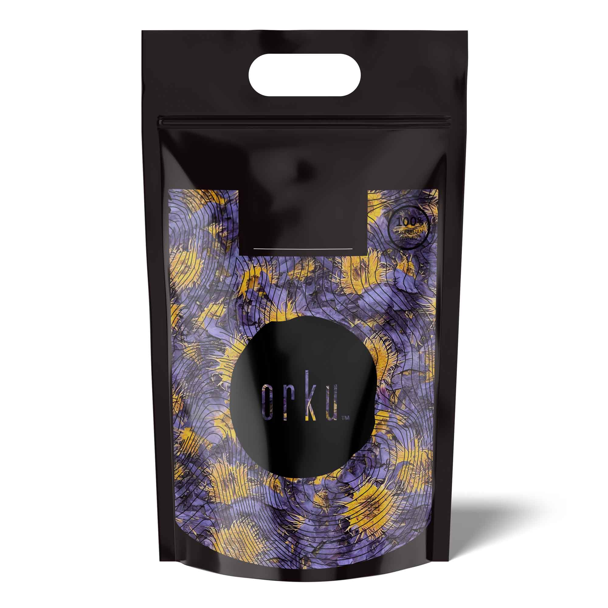 Orku 500g Dried Blue Lotus Flowers - Whole Open Lily Nymphaea Caerulea V238-SUPDZ-40548248256592
