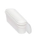 Kitchee 10x 1.2L Plastic Buckets + Lids - Food Grade Empty White Tub With Handle V238-SUPDZ-40577329332304