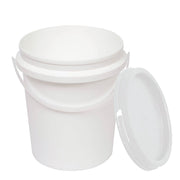 Kitchee 10x 1.2L Plastic Buckets + Lids - Food Grade Empty White Tub With Handle V238-SUPDZ-40577329332304