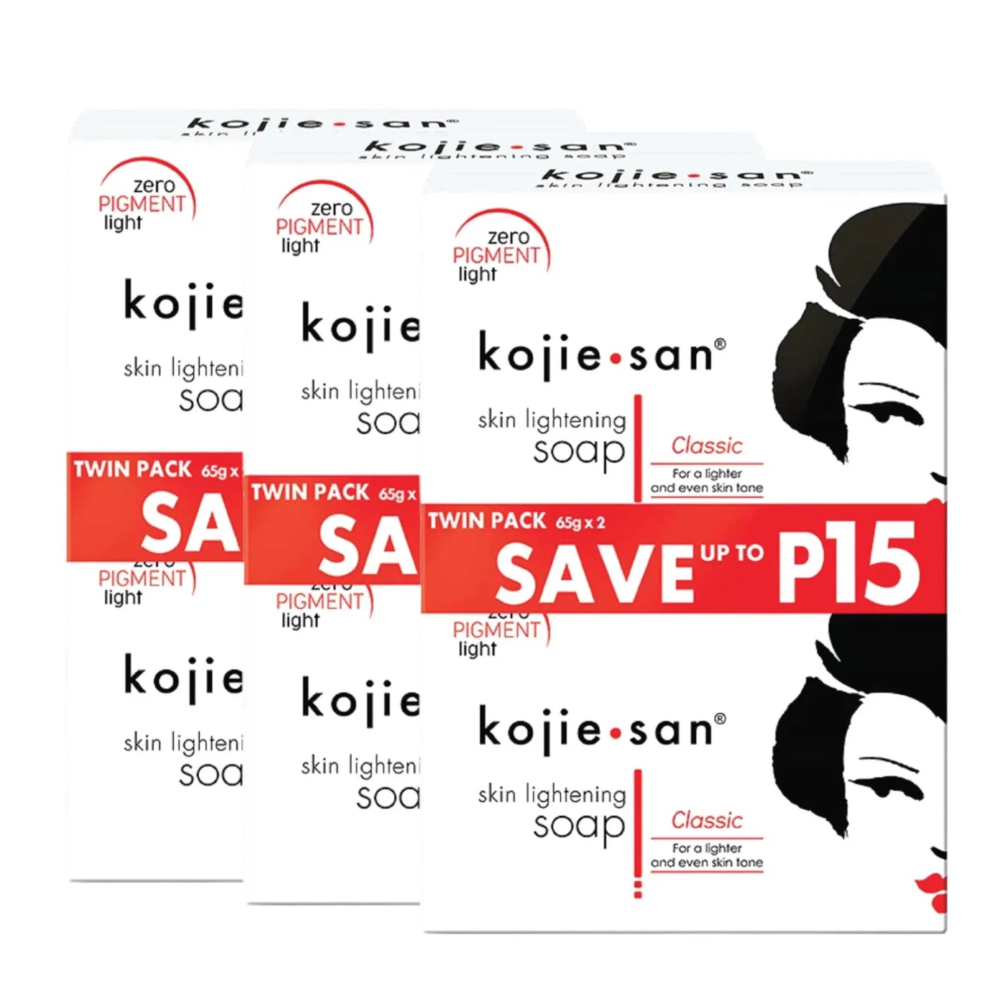 6x 65g Kojie San Soap - Original Kojic Acid Bars V238-SUPDZ-40645373329488