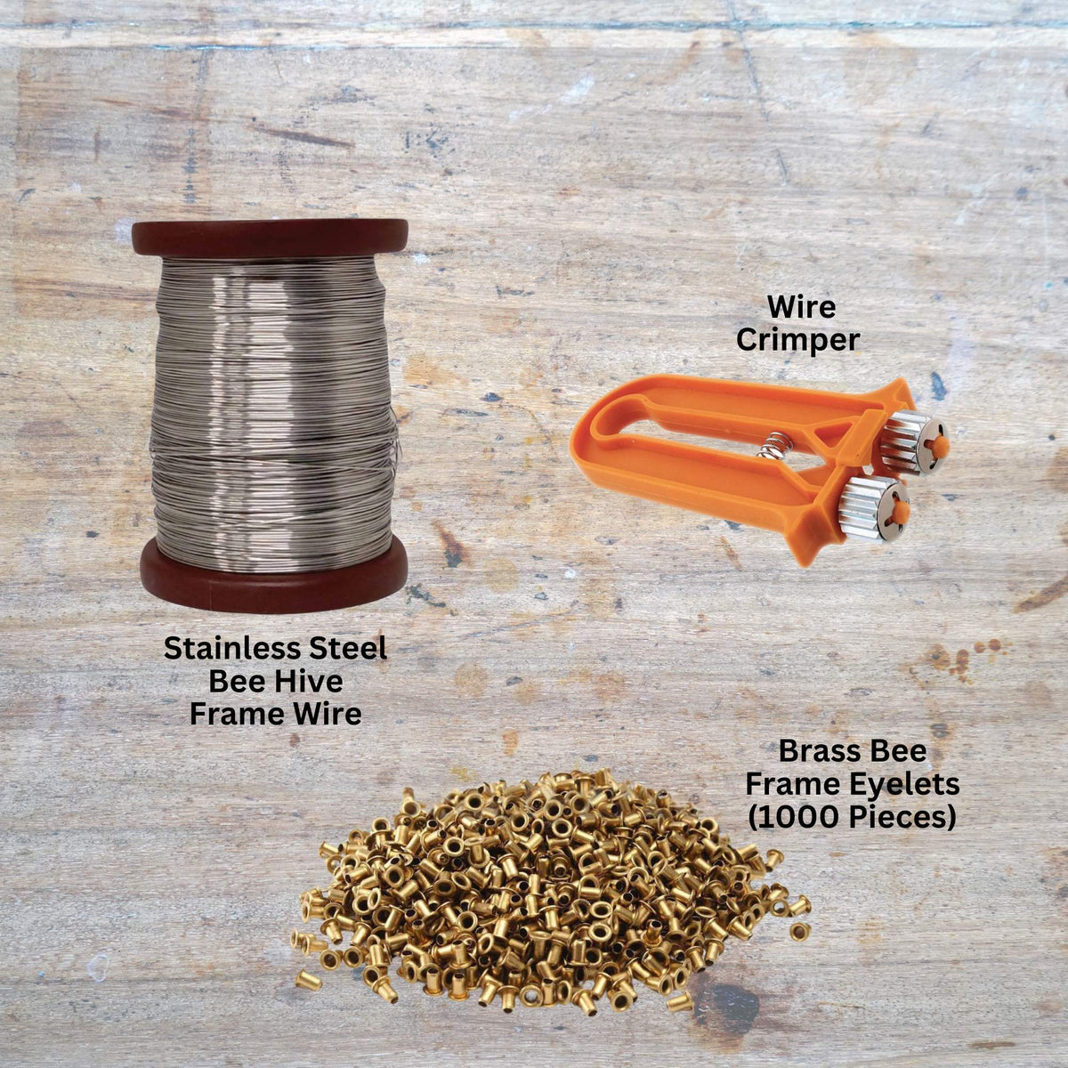 Beekeeping Kit - Wiring Board + 500g Wire + Crimper + 1000 Bee Frame Eyelets V238-SUPDZ-40705448083536