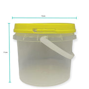 Bulk 10 x 0.8L Empty Honey Bucket with Lid - 1Kg Clear Tamper Proof Plastic Tub V238-SUPDZ-40761477791824