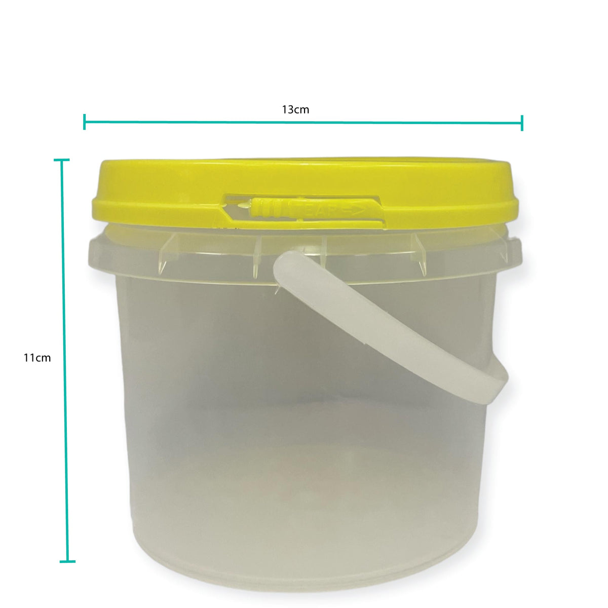 Bulk 10 x 0.8L Empty Honey Bucket with Lid - 1Kg Clear Tamper Proof Plastic Tub V238-SUPDZ-40761477791824