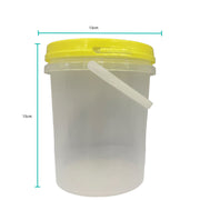 Bulk 100 x 1.2L Empty Honey Bucket with Lid - 1.5Kg Clear Tamper Proof Plastic Tub V238-SUPDZ-40761483624528