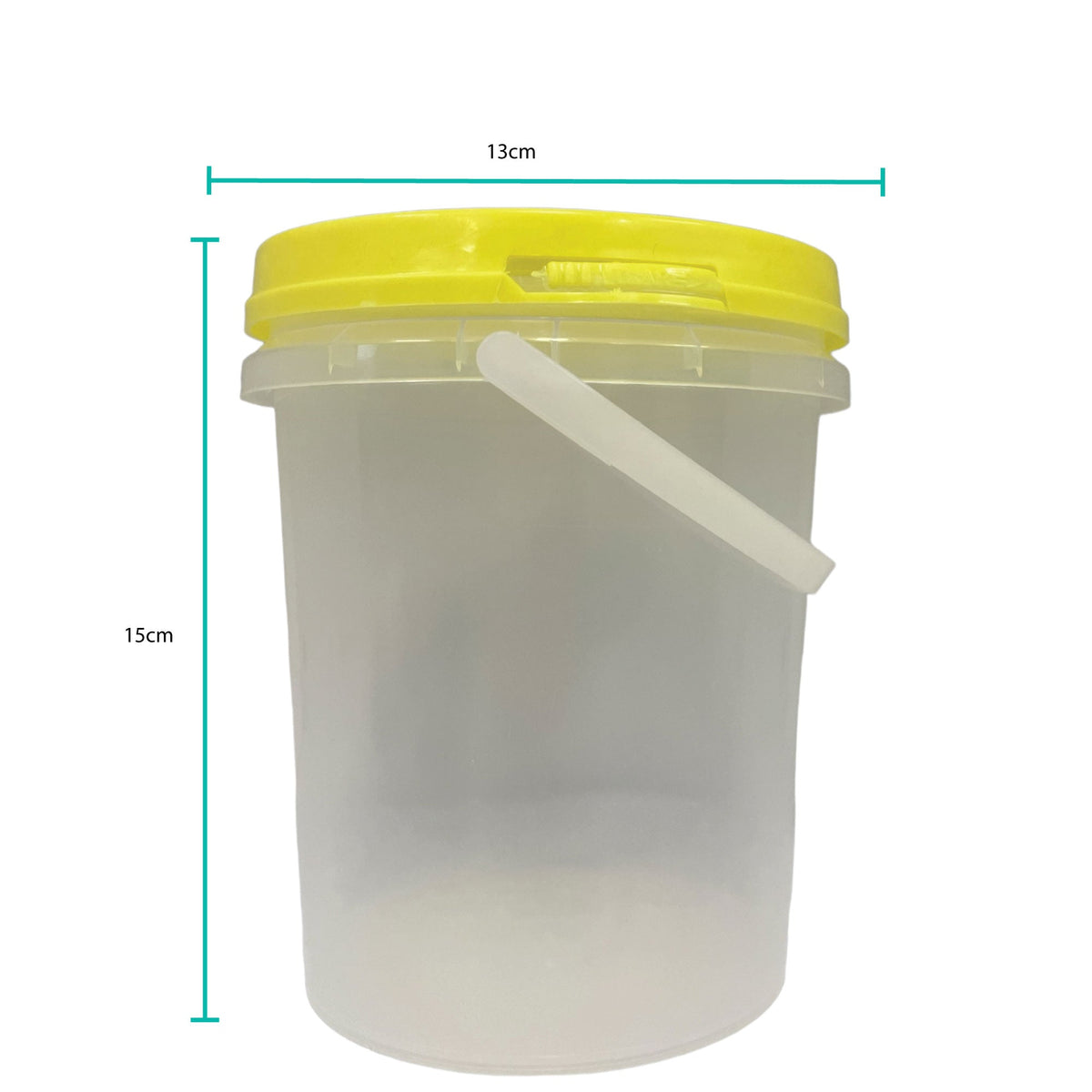 Bulk 100 x 1.2L Empty Honey Bucket with Lid - 1.5Kg Clear Tamper Proof Plastic Tub V238-SUPDZ-40761483624528