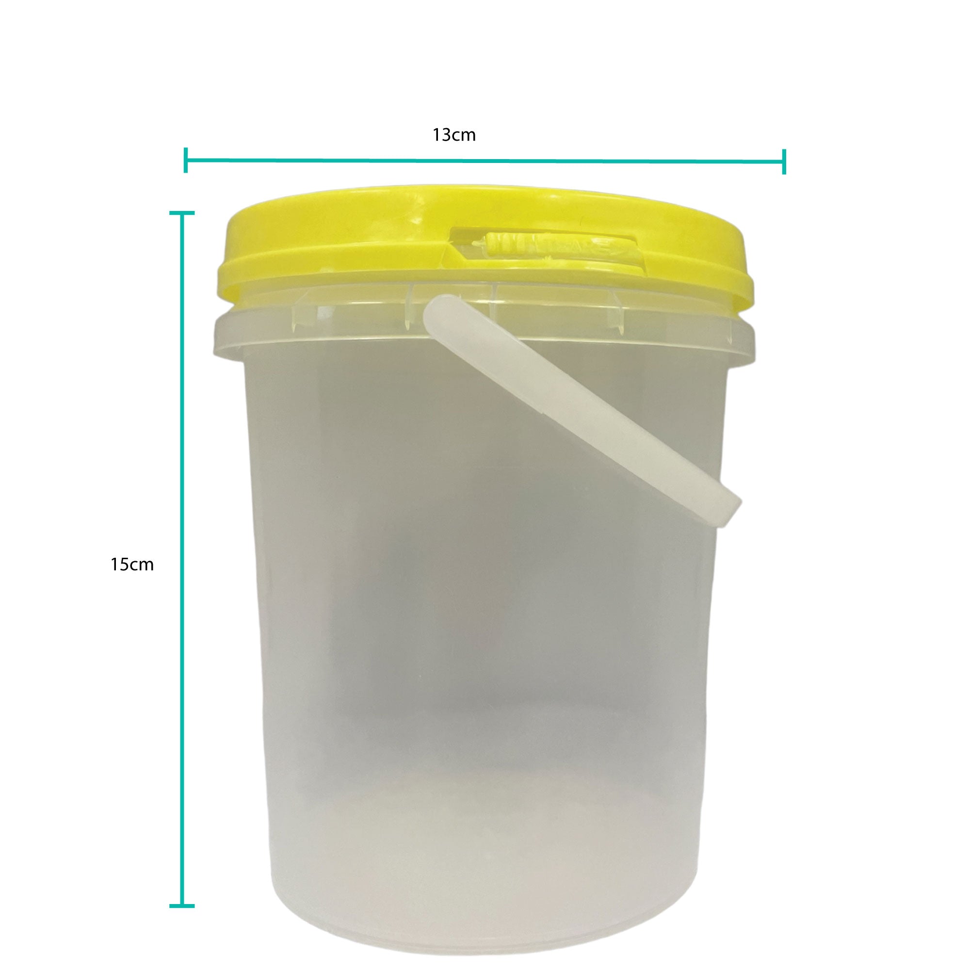 Bulk 100 x 1.2L Empty Honey Bucket with Lid - 1.5Kg Clear Tamper Proof Plastic Tub V238-SUPDZ-40761483624528