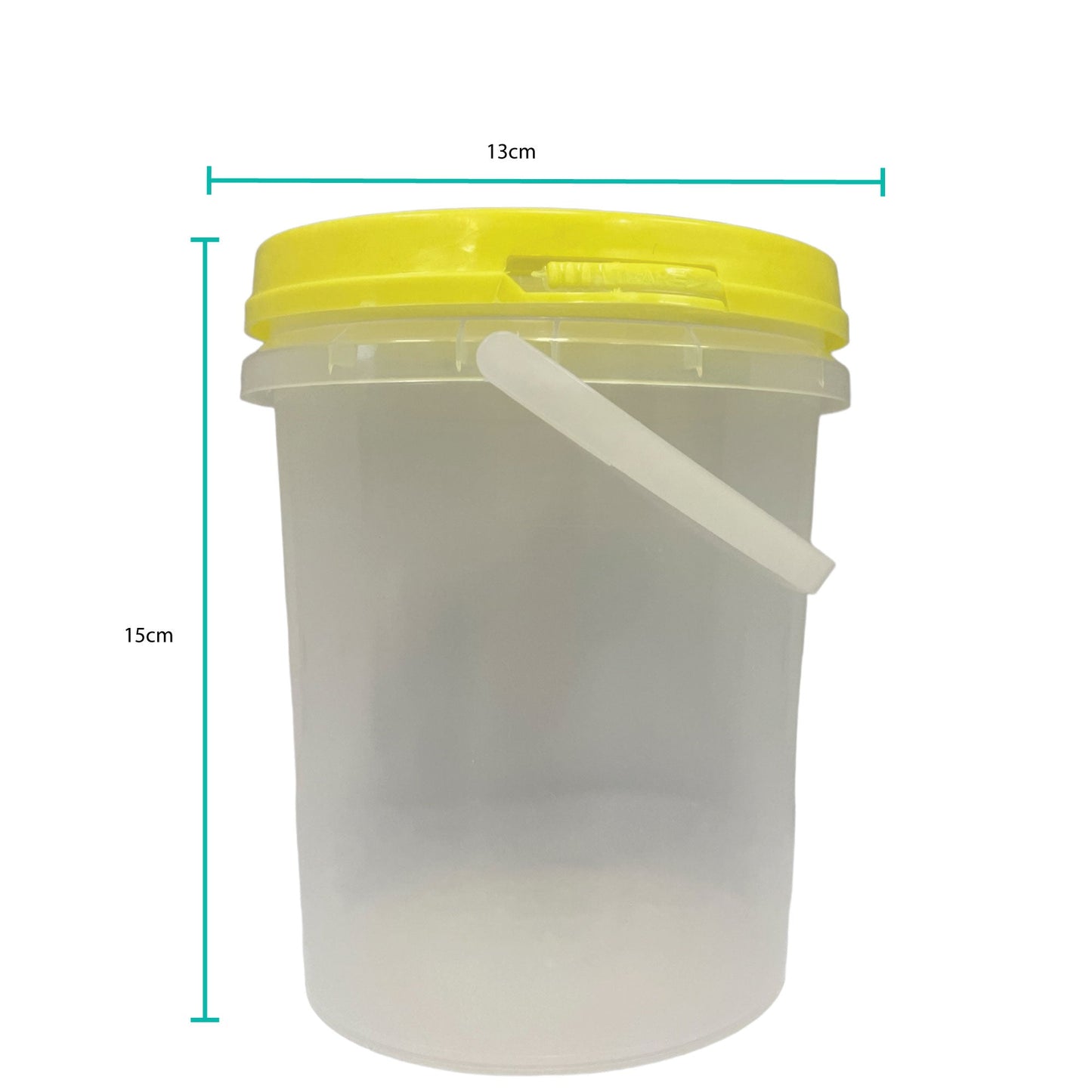 Bulk 10 x 1.2L Empty Honey Bucket with Lid - 1.5Kg Clear Tamper Proof Plastic Tub V238-SUPDZ-40761488375888