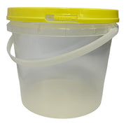 Bulk 100 x 2.2L Empty Honey Bucket with Lid - 3Kg Clear Tamper Proof Plastic Tub V238-SUPDZ-40761495060560