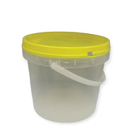 Bulk 100 x 2.2L Empty Honey Bucket with Lid - 3Kg Clear Tamper Proof Plastic Tub V238-SUPDZ-40761495060560