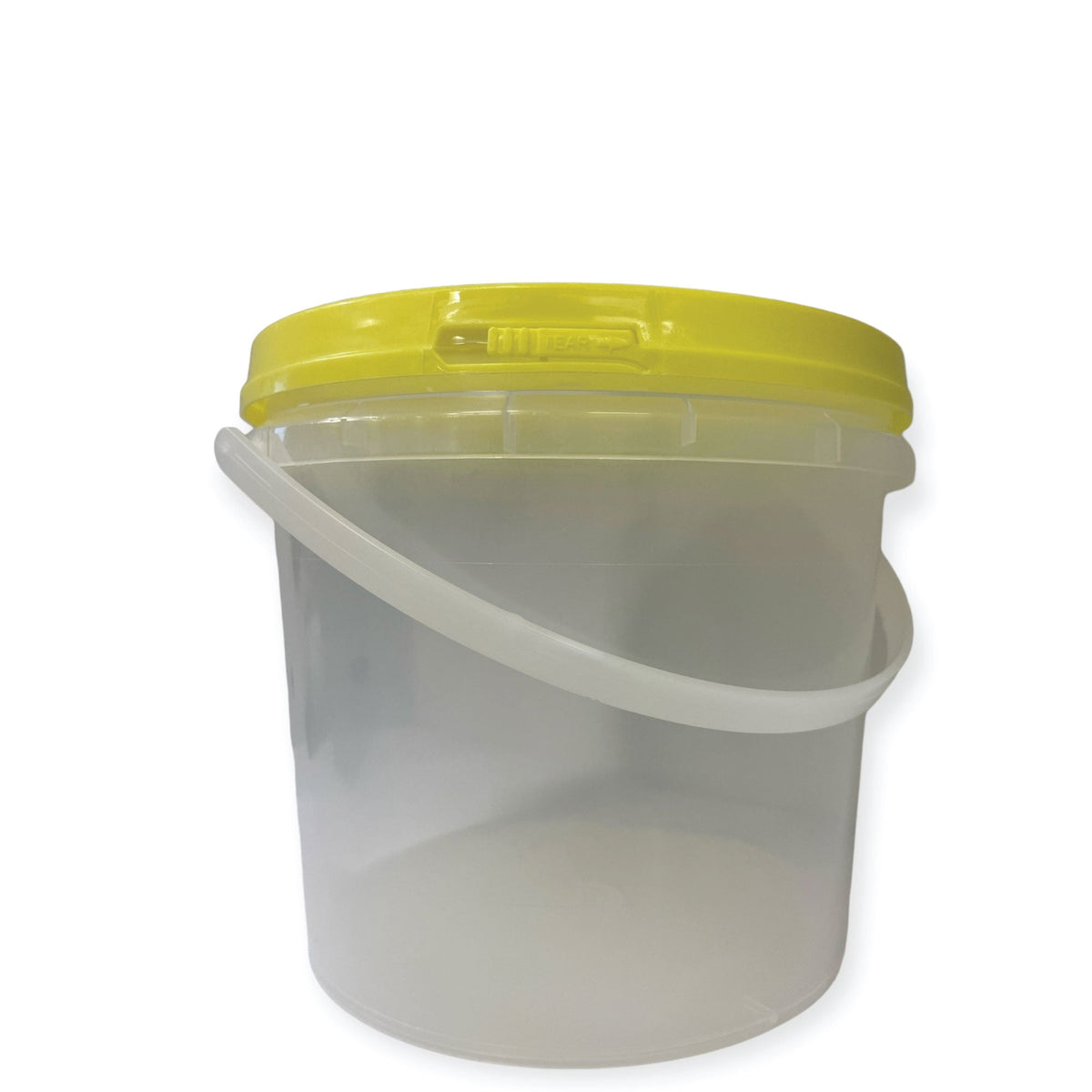 Bulk 10 x 2.2L Empty Honey Bucket with Lid - 3Kg Clear Tamper Proof Plastic Tub V238-SUPDZ-40761495519312