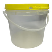 Bulk 10 x 2.2L Empty Honey Bucket with Lid - 3Kg Clear Tamper Proof Plastic Tub V238-SUPDZ-40761495519312