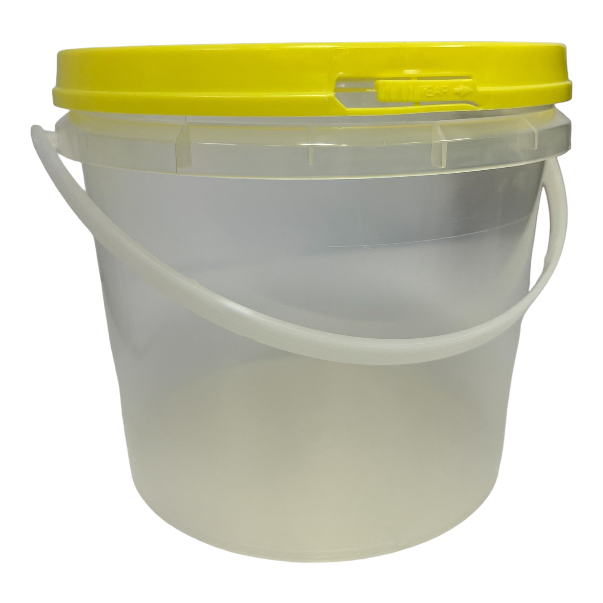 Bulk 10 x 2.2L Empty Honey Bucket with Lid - 3Kg Clear Tamper Proof Plastic Tub V238-SUPDZ-40761495519312