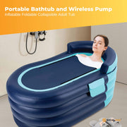 Portable Bathtub and Wireless Pump - Inflatable Foldable Collapsible Adult Tub V238-SUPDZ-40789185232976