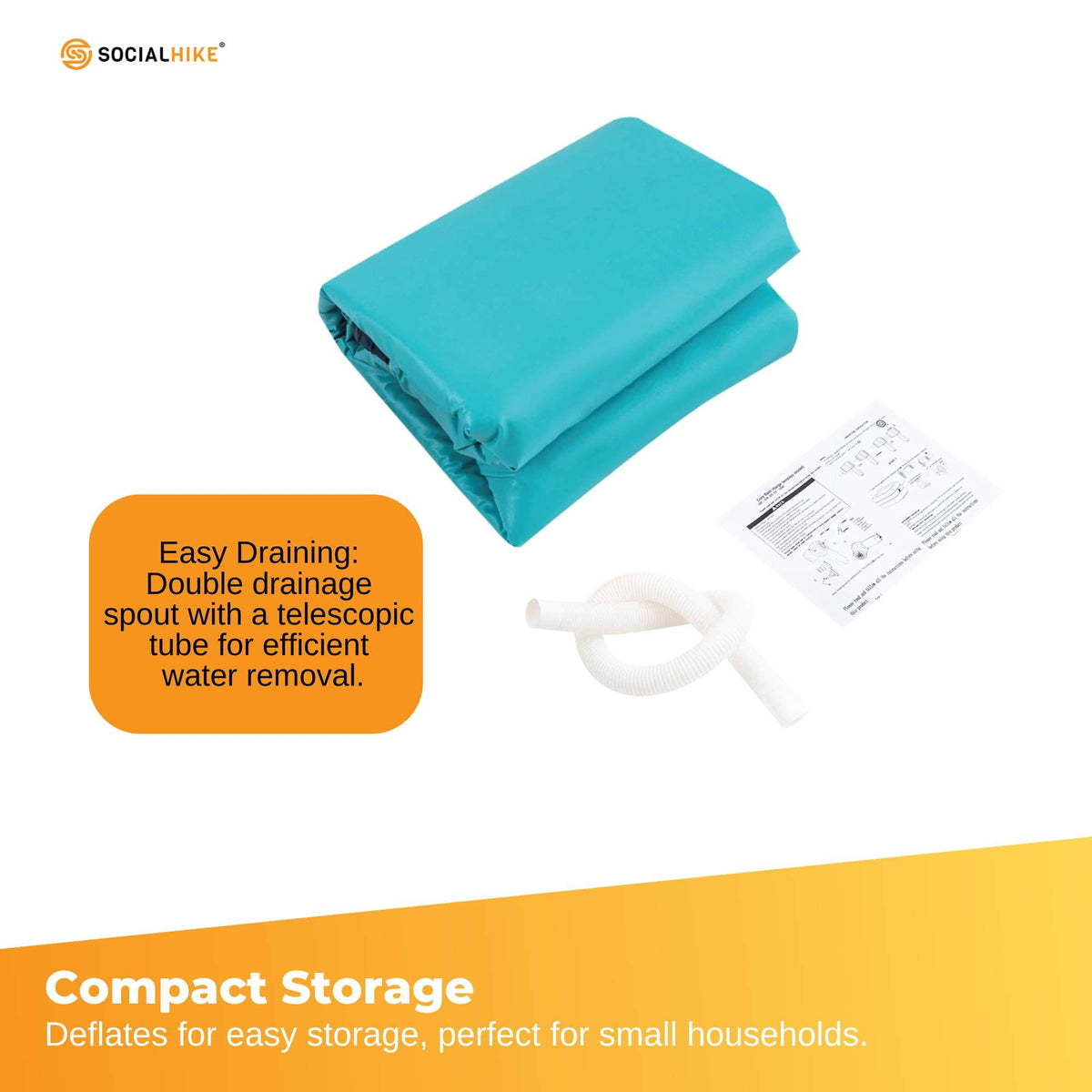 Portable Bathtub and Wireless Pump - Inflatable Foldable Collapsible Adult Tub V238-SUPDZ-40789185232976