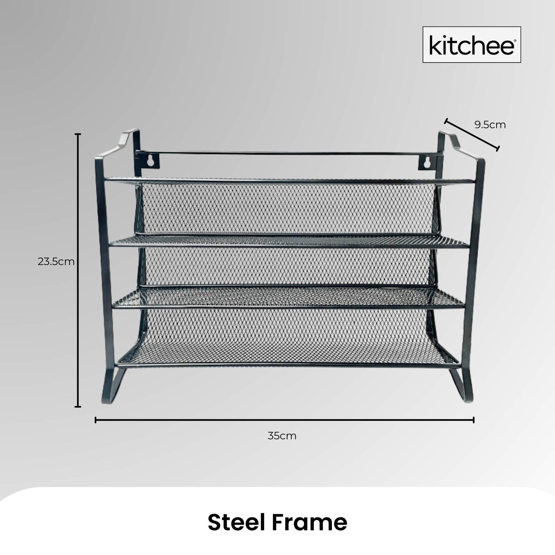 4 Tier Metal Spice Rack + 28 Glass Jars - Kitchen Pantry Herb Storage Organiser V238-SUPDZ-40811788927056