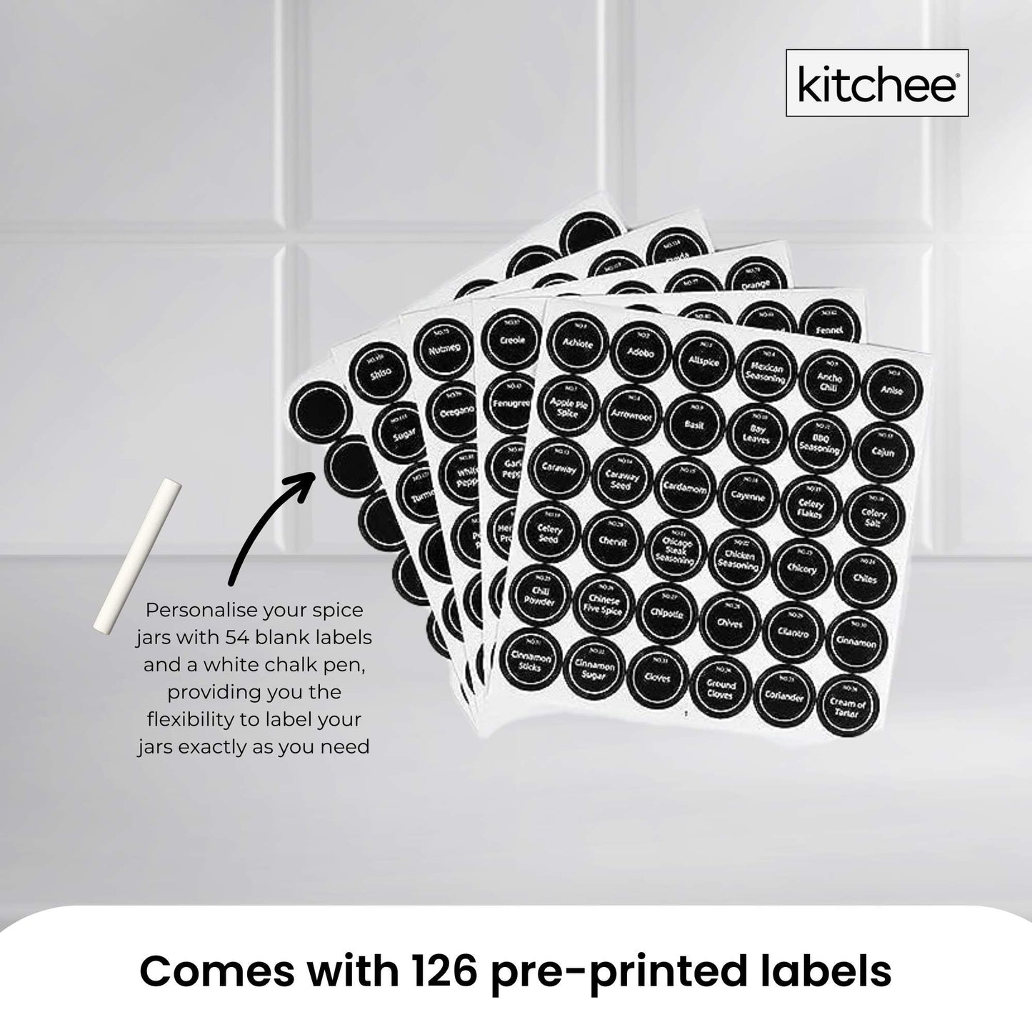 4 Tier Metal Spice Rack + 28 Glass Jars - Kitchen Pantry Herb Storage Organiser V238-SUPDZ-40811788927056