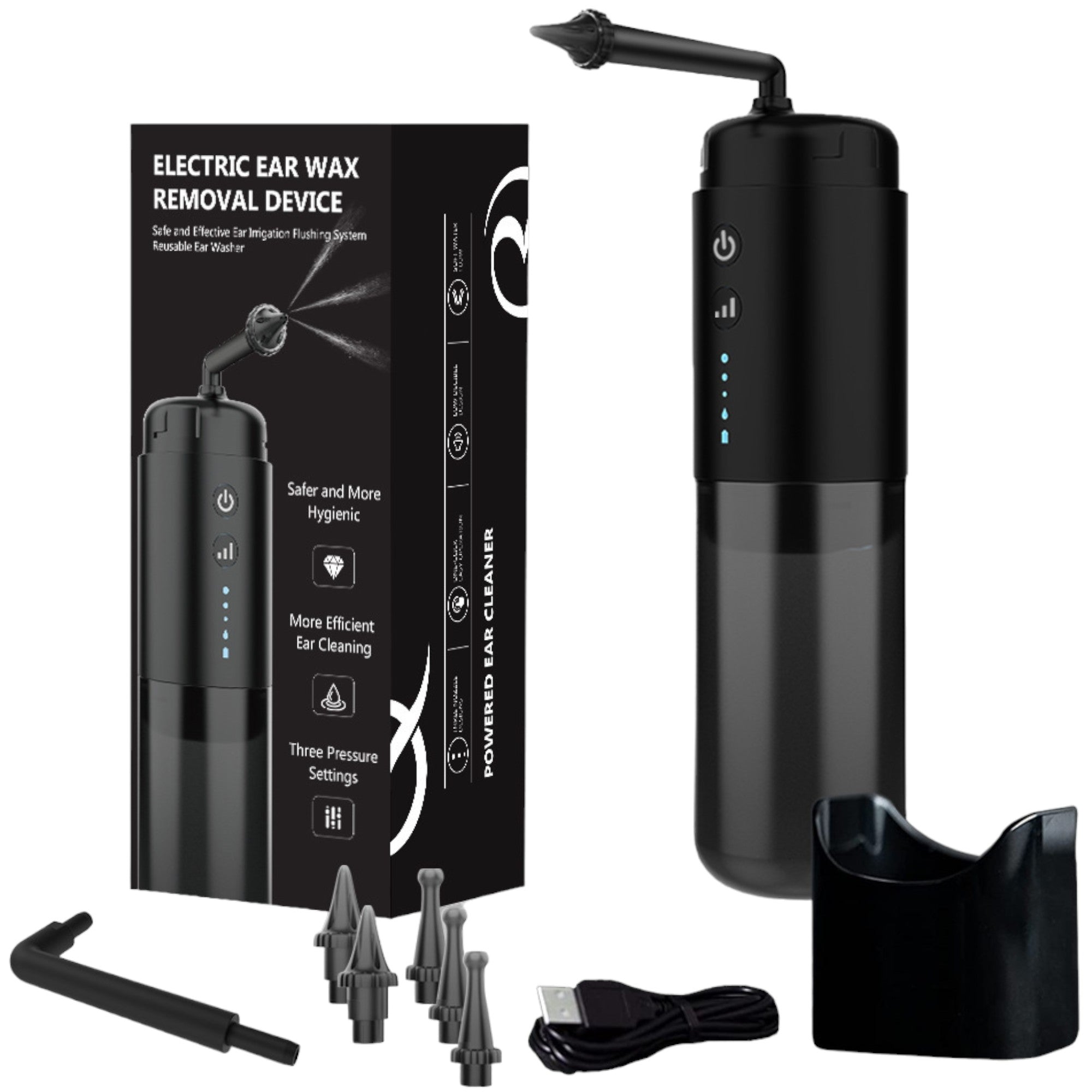 Electric Ear Wax Removal Cleaner - Portable Rechargeable Irrigator V238-SUPDZ-40811833950288