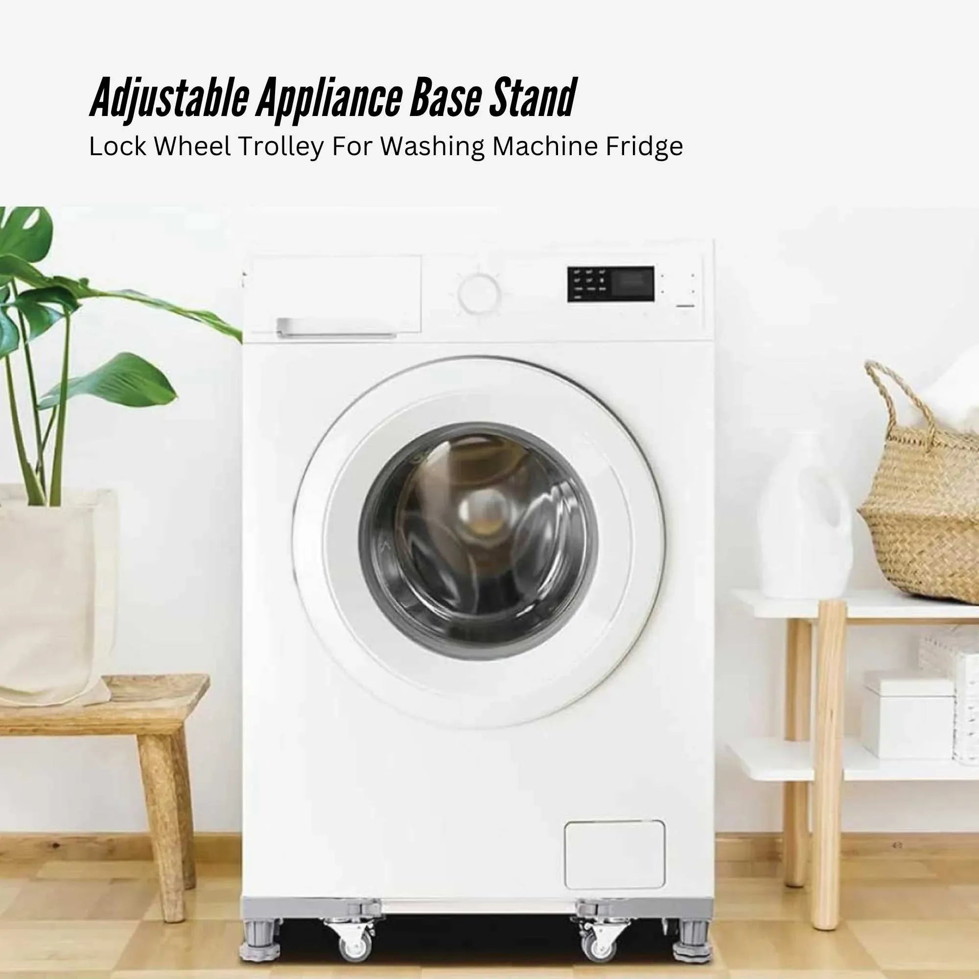 Tooleroo Washing Machine Stand - 300Kg Adjustable Wheeled Fridge Appliance Base V238-SUPDZ-40813536247888